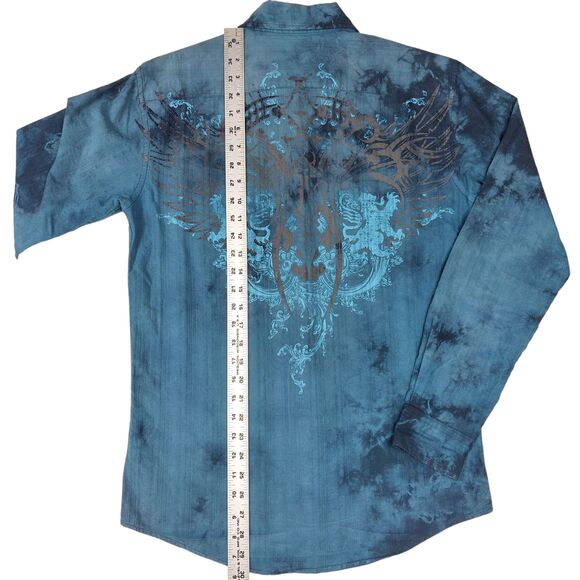 HELIX Men Sz S Black Textured Button Shirt Exclusive Design 100% Cotton - Picture 5 of 10